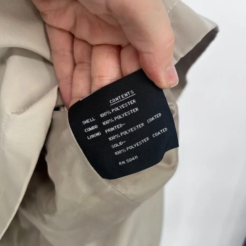 FS Limited Khaki Utility Jacket Zip Drawstring Waist Wind Rain Jacket Sz 1X‎